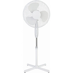 Ventilateur sur pied 40cm 55w 3 vitesses blanc - 545142001-1 - PROFILE Ventilateur sur pied 40 cm - 3 vitesses - Grille métal - Pied télescopique - Blanc