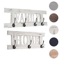 Mendler 2x Garde-robe Home+Family - Blanc Shabby