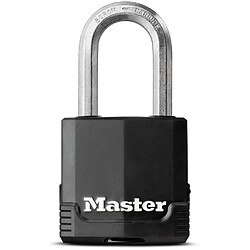 MASTER LOCK Cadenas Haute Sécurité [A Clé] [Acier Laminé Recouvert] [Extérieur - Anti-rouille] [Anse M] M115EURDLF - Idéal pour les remises, les garages, les clôtures et les portails