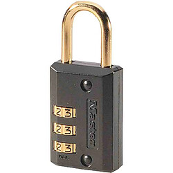 Master Lock 647EURD Cadenas à Combinaison avec Corp en Zinc, Noir, 7,4 x 3 x 1,2 cm