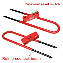 Wewoo Porte en verre Double serrure à code rouge