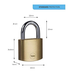 Acheter YALE Verrouillage à clés - Doré