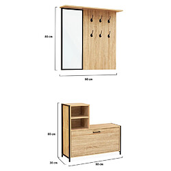 Idmarket MARKET Vestiaire Detroit Miroir pas cher