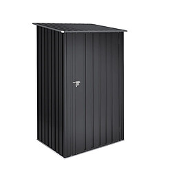 Wasabi - Abri de Jardin Métal 1100 L Stark - Porte à charnières - Verrouillage du loquet – Gris - Armoire de rangement extérieur