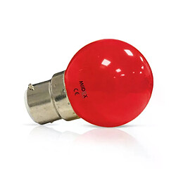 Miidex Ampoule LED B22 rouge 1W