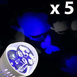 Ampoule LED 5x - Motifs papillons