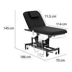 Avis Helloshop26 Table de massage électrique 2 moteurs - Noir