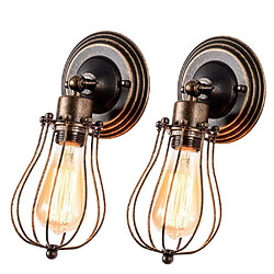 Stoex - Applique murale rétro lot de 2 - Bronze