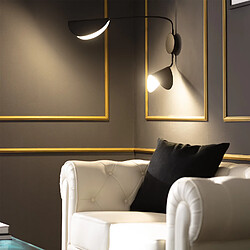 Ledkia Lampe Murale Orientable Métal Sendai - Noir