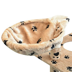 Acheter Helloshop26 Arbre à chat 150 cm - Beige motifs pattes