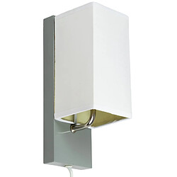 Corep Applique murale tissu blanc et gris