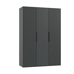 Pegane Armoire penderie 3 portes - Graphite