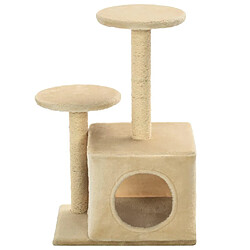 Arbre à chat Helloshop26 - 60 cm - Beige