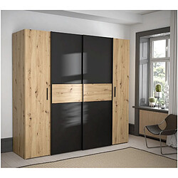 But Armoire Kapaza 2 portes coulissantes - Noir mat
