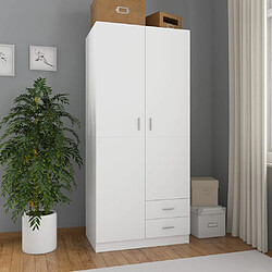 vidaXL Garde-robe Bois blanc