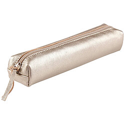 Clairefontaine Trousse Slim Cuivrée Cuir Gris