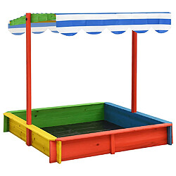 vidaXL Bac à sable avec toit réglable