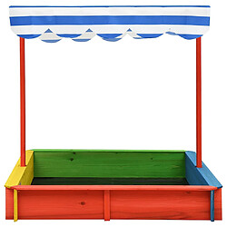 vidaXL Bac à sable avec toit réglable