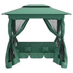 Avis vidaXL Tonnelle banc convertible Vert