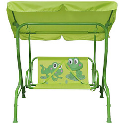 vidaXL Siège balançoire vert enfant