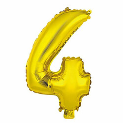 Paris Prix Ballon gonflable métallisé chiffre 4 or