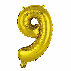 Paris Prix Ballon Métallisé Chiffre 9 40cm - Or