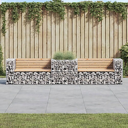 vidaXL Banc de jardin avec gabion