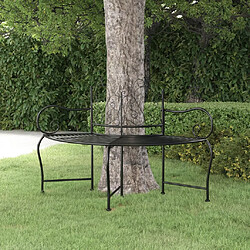 VIDAXL vidaXL Banc tour d'arbre 150 cm Noir