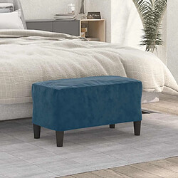 vidaXL Banc 70 cm - Velours bleu
