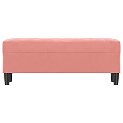 Avis vidaXL Banc Rose Velours 100 cm