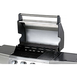 Acheter Habitat Et Jardin Barbecue gaz avec couvercle en verre Bingo 5 - 4 brûleurs + 1 latéral + Housse protection - 15.2 kW - Noir