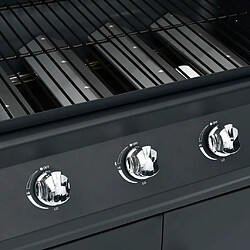vidaXL Barbecue à gaz 4+1 Noir