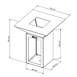 Grill Chic Le Cévenol 74x74x90 pas cher