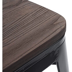 Acheter Decoshop26 Lot de 2 tabourets de bar - Noir