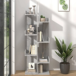 vidaXL Bibliothèque forme arbre gris 48x25,5x140 cm bois d'ingénierie
