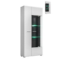 Tendance Dusine Vitrine WARNER blanc laqué