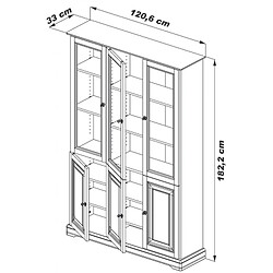 Acheter MES Bibliothèque 3 portes Merisier