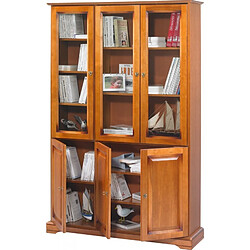 MES Bibliothèque 3 portes Merisier