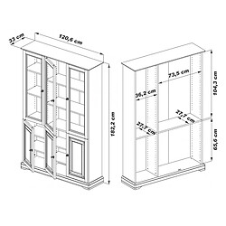 Avis MES Bibliothèque 3 portes Merisier