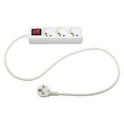 Multiprise 3 prises avec interrupteur - Blanc