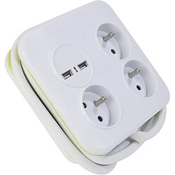 Gefom 400414 Bloc multiprise - Blanc