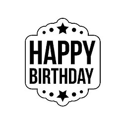 Artemio Tampon Transparent - Happy Birthday