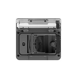 Boîtier encastré IP55 prise Schuko - Gris anthracite