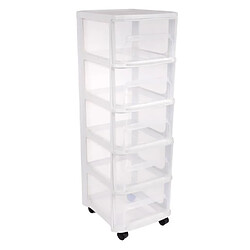 EDA PLASTIQUES Tour de rangement avec roulettes