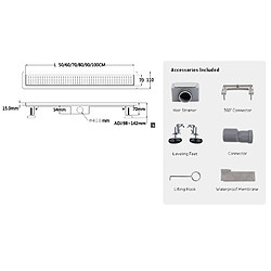 Avis BCElec 08S-70 Caniveau de douche - Inox