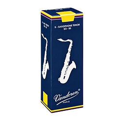 Vandoren SR2225 Anches saxophone ténor - Boîte de 5 - Force 2.5 - Traditionnelle - Sib