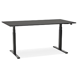 Alterego Bureau Tronik Réglable Noir 140 cm