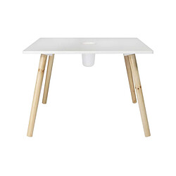The home deco kids Bureau enfant Gribouille - Blanc Bureau enfant - en pin - couleur blanche - style scandinave