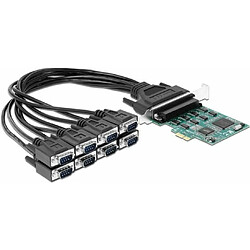 DeLOCK - Adaptateur série PCIe 1.1 RS-232 x8 - Noir, Vert