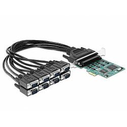 DeLOCK - Adaptateur série PCIe 1.1 RS-232 x8 - Noir, Vert